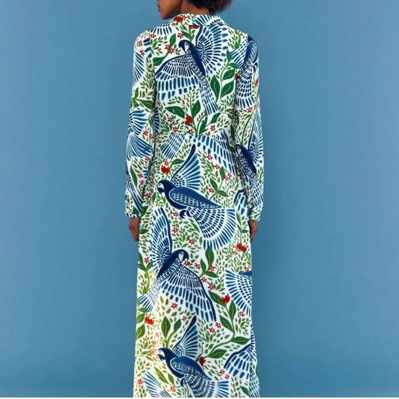 Medium Blue Macaw Flight Maxidress - Picture 5 of 5